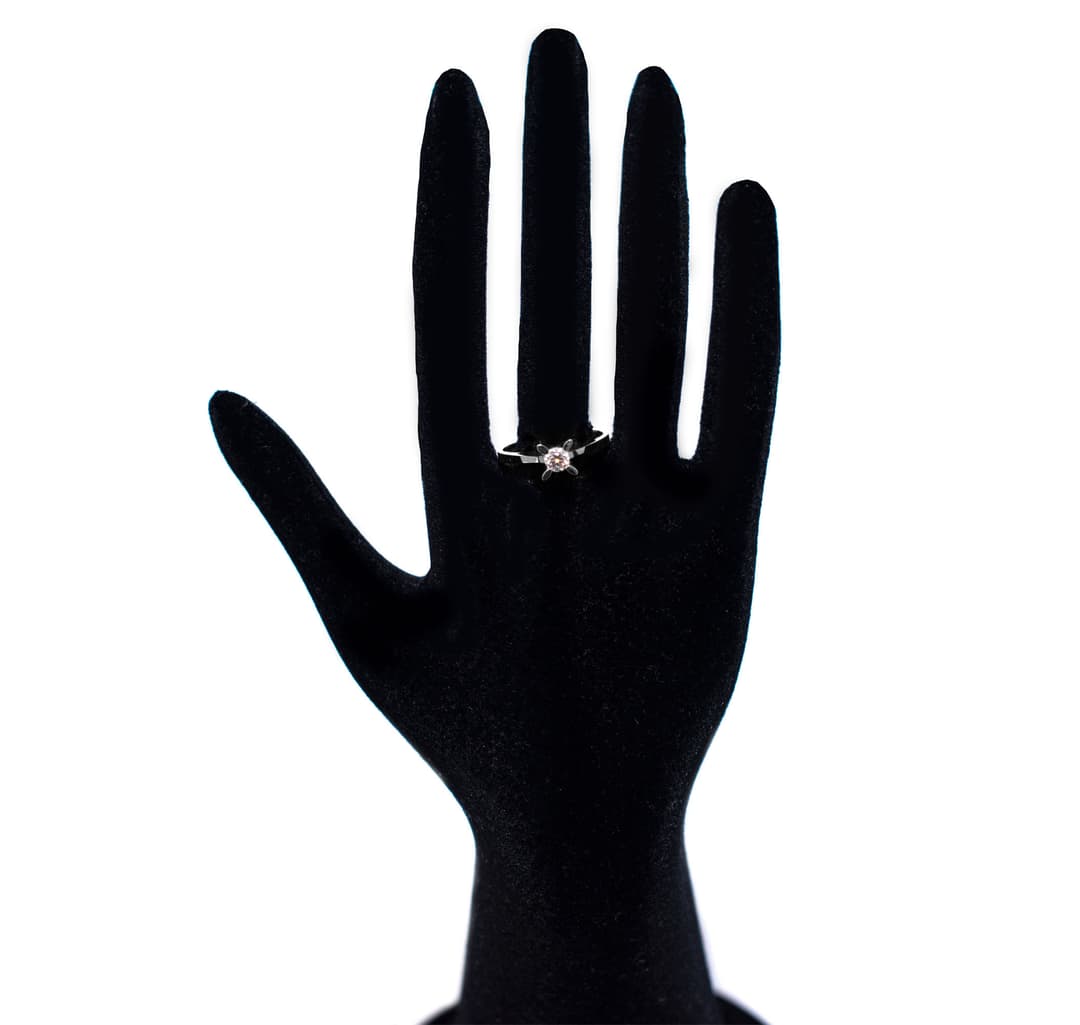 INEL DE LOGODNĂ DIN AUR ALB CU DIAMANT NATURAL