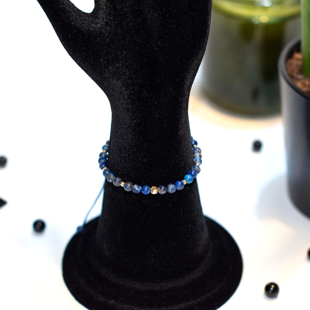 BRĂȚARĂ LAPIS LAZULI ȘI AUR