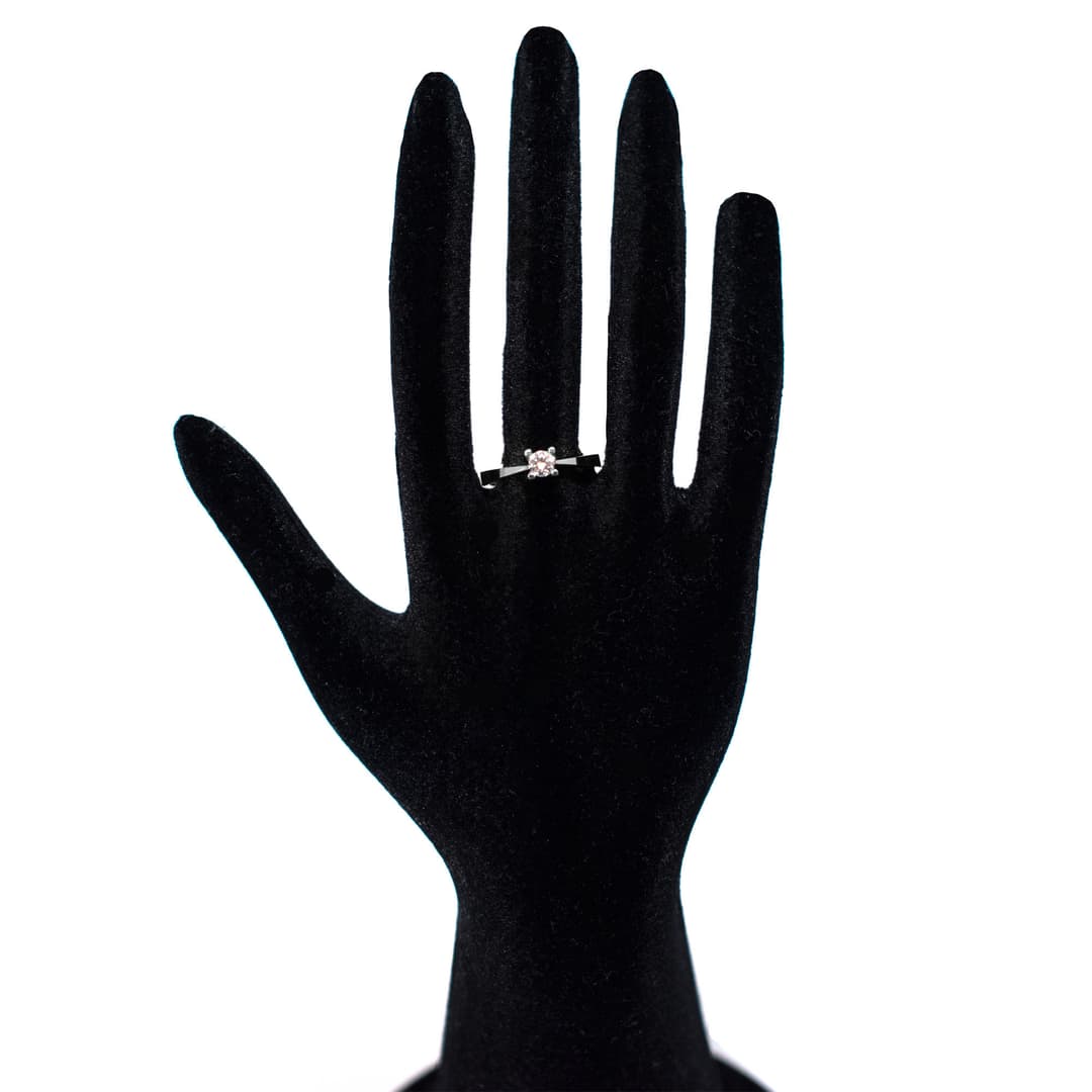 INEL DE LOGODNĂ DIN AUR ALB CU DIAMANT NATURAL